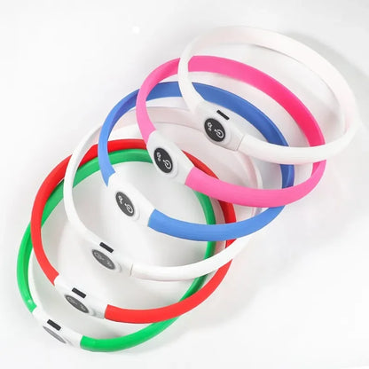 New Led Luminous Dog Collar PVC Waterproof , For Large Medium Small Dogs Collar Usb Light Night Safety Pet Glowing Accessories Beauty World Shop