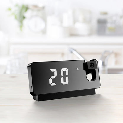 Advanced Digital Alarm Clock with 180 Degree Ceiling Projector and LED Display Perfect for Bedroom and Office Use Beauty World Shop