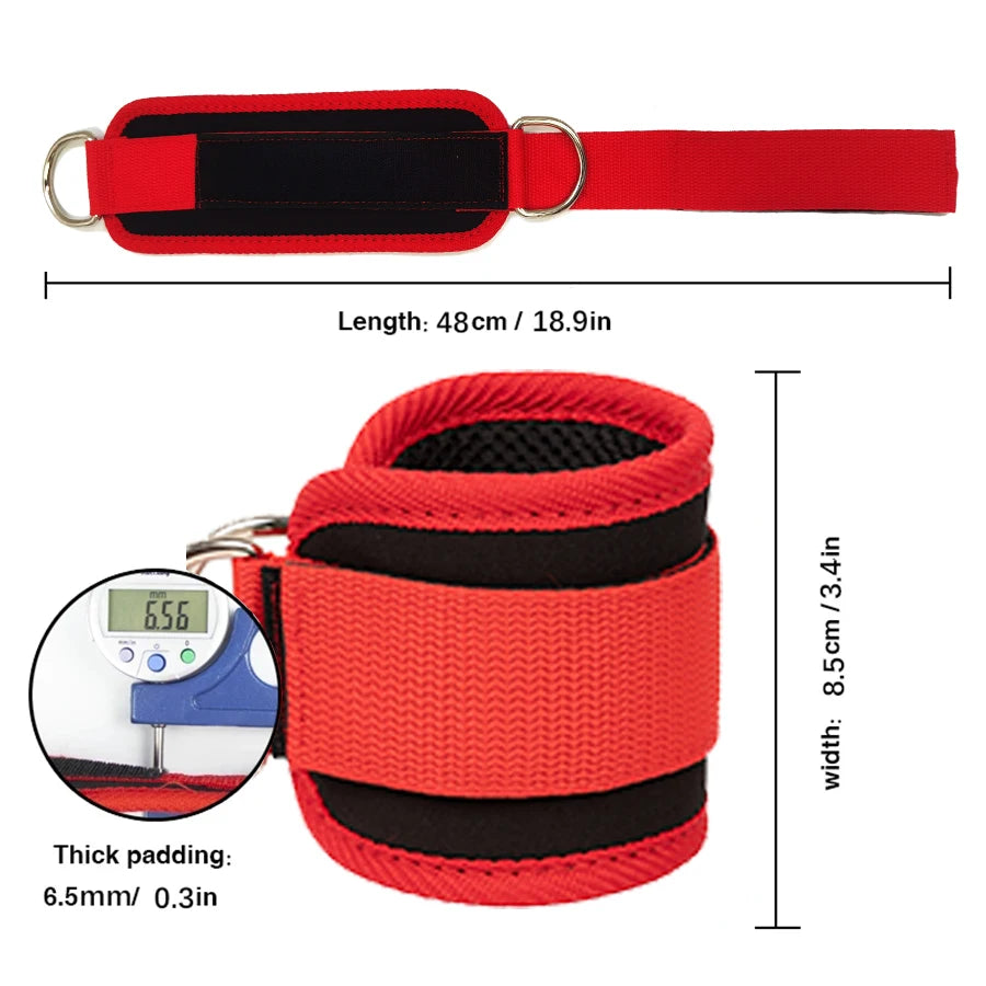 Fitness Ankle Straps Adjustable D-Ring Support Cuffs Gym Leg Strength Workouts Pulley With Buckle Sports Guard Safety Abductors Beauty World Shop