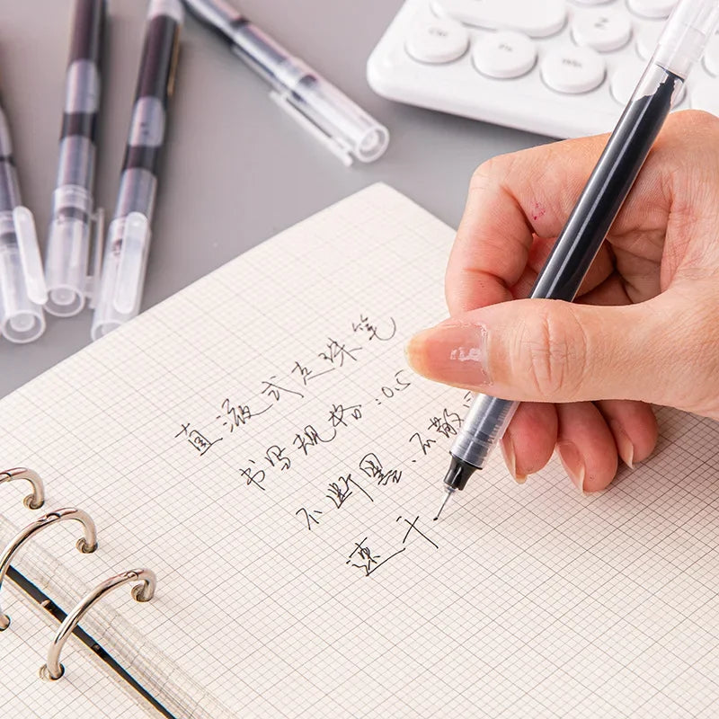 10Pcs/set High Quality Needle Type Gel Pens Straight Liquid Ballpoint Pen Kawaii Stationery School Office Supplies Writing Beauty World Shop