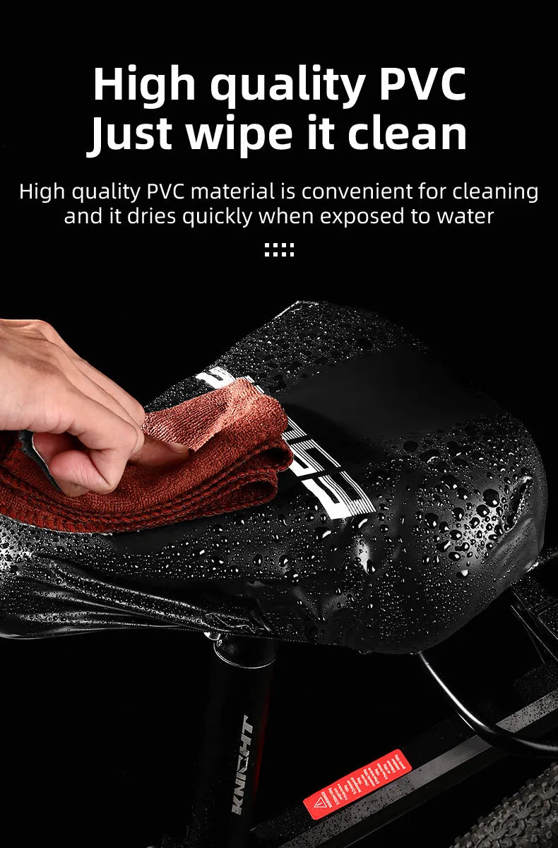 Waterproof Bicycle Saddle Cover High Elastic Road Bicycle Seat Cover Foldable Portable MTB PVC Saddle Cover Bike Accessories Beauty World Shop