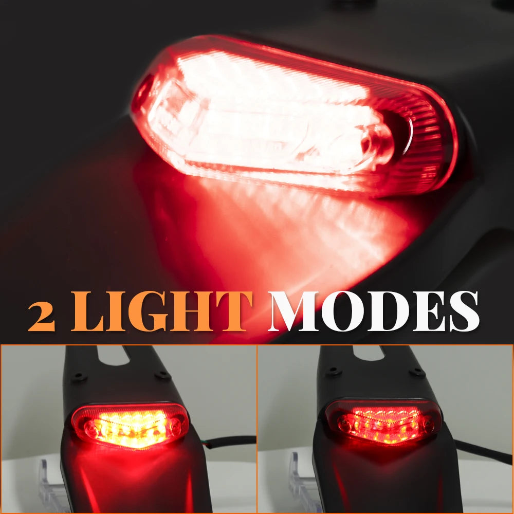 Motorcycle Tail Light For Enduro Off-Road Bike For Kawasaki Honda brake Lamp Motorcycles Rear Fender License Plate Bracket Beauty World Shop