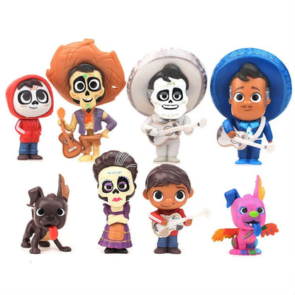 8pcs/set Movie Pixars COCO Cute Character Figure Model Toys Beauty World Shop