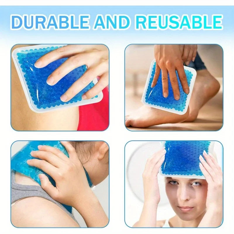Flexible Reusable Hot Cold Gel Pack for Knee, Neck, Wrist, Ankle Pain Relief - Summer Cooling Pad, Family First Aid Essentia Beauty World Shop