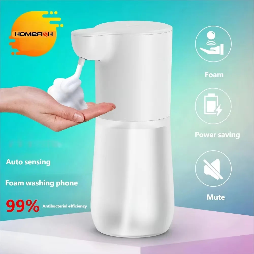 HOMEFISH Smart Sensor Automatic Soap Dispenser 350ml USB Charging Contactless Soap Foam Dispenser Hand Sanitizer Machine Beauty World Shop