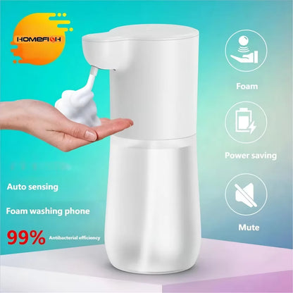 HOMEFISH Smart Sensor Automatic Soap Dispenser 350ml USB Charging Contactless Soap Foam Dispenser Hand Sanitizer Machine Beauty World Shop