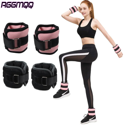 1Pair Adjustable Ankle & Wrist Weights (0.5kg/1kg) - Neoprene Leg Arm Straps for Running, Yoga - Strength Training for Women Men Beauty World Shop