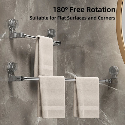 Towel Bar Adjustable 40cm to 60cm Bathroom Towel Rack SUS304 Stainless Steel Towel Rack Wall Mounted Towel Holder Beauty World Shop