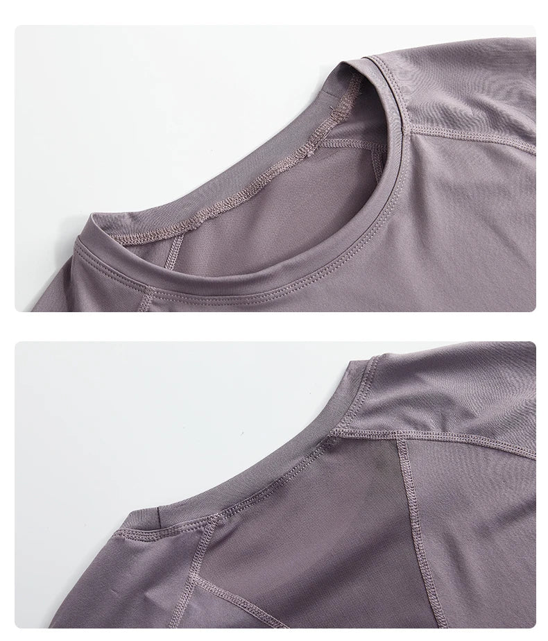 DRUR 2pcs Yoga Set Women Sports Pants Sets 2 Piece Sportswear Outfit Female Long Sleeve Fitness Top High Waist Sweatpants Suits Beauty World Shop