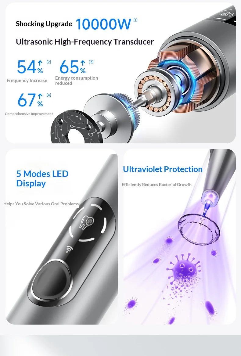 HOMEFISH Home Dental Cleaning Device Professional Tool for Removing Tartar Plaque And Calculus with Visual Technology Beauty World Shop
