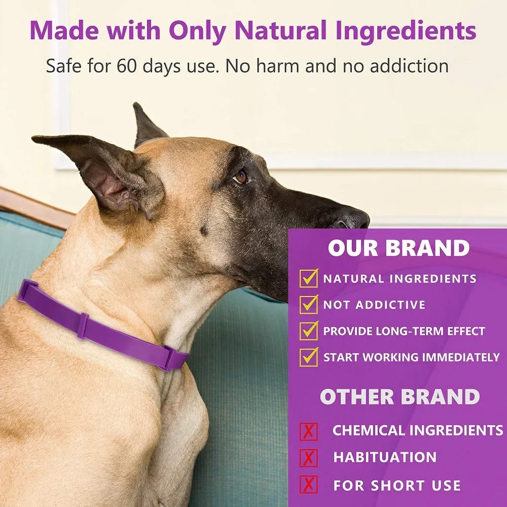 Pet Calming Collar For Cats Dogs Adjustable Anxiety Pheromone Reducing Pet Collar Lasting Natural Calm Relax Soothing Collars Beauty World Shop