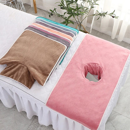 40*80cm Thickened Beauty SPA Massage Table Planking Face Towel With Hole Bed Bandana Beauty World Shop