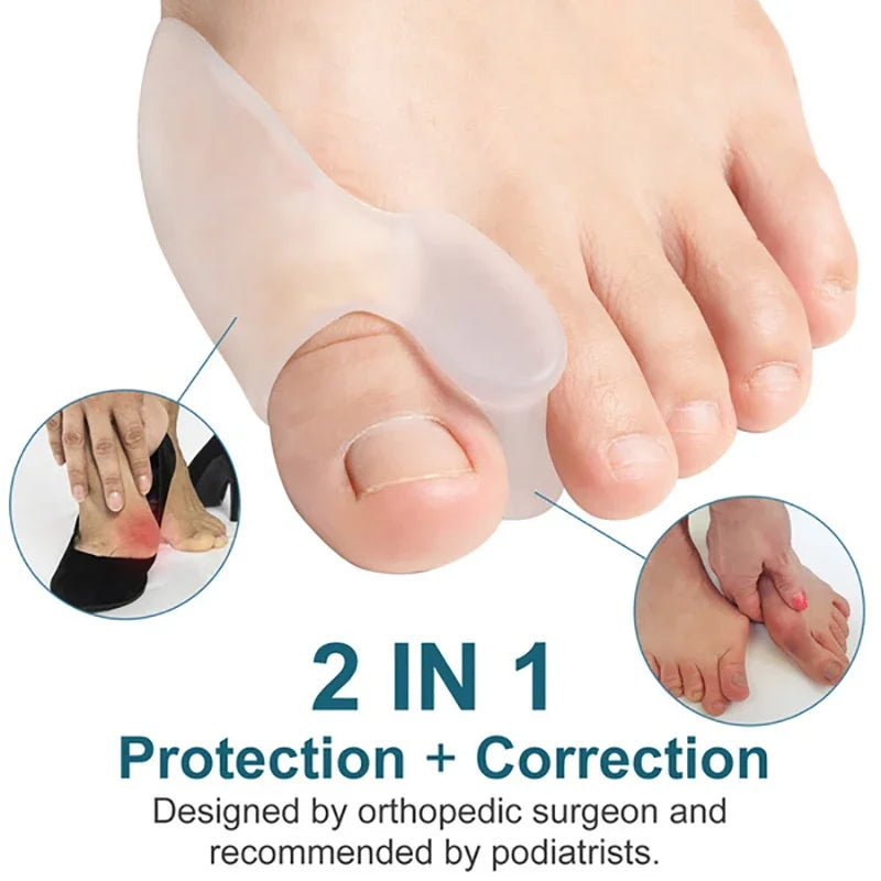 Get Relief from Bunions with 2pcs Soft Big Toe Corrector - Perfect for Night and Home Use, Long-term Comfort Beauty Trend Shop