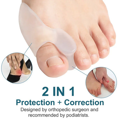 Get Relief from Bunions with 2pcs Soft Big Toe Corrector - Perfect for Night and Home Use, Long-term Comfort Beauty Trend Shop