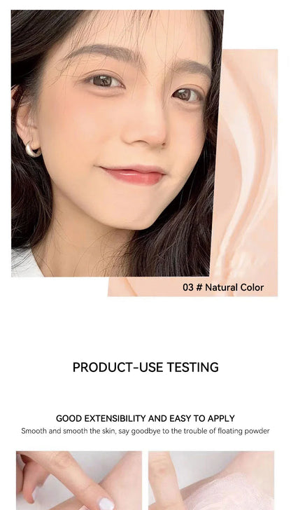 The liquid foundation is light, matte, naturally brightening, and does not come off makeup. The natural complexion is frosty, Beauty Trend Shop