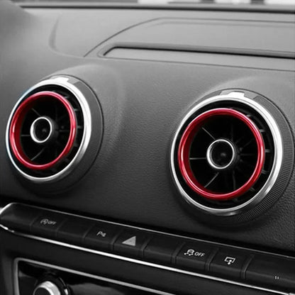 Car Air Center Console Outlet Trim Inner Ring Cover Styling For Audi A3 8V S3 2014-2019 Q2 2017 2018 2019 Interior Accessories Beauty World Shop