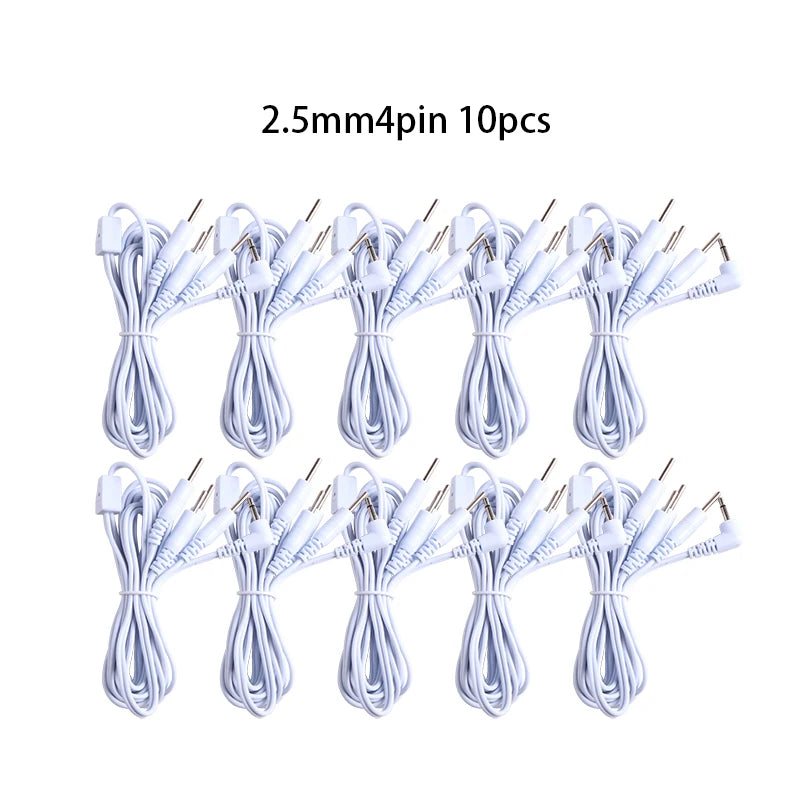 2/4 Pins Head 2.5/3.5mm Plug Type Electrode Cable Line Wire For Tens Acupuncture Electrical Nerve Muscle Stimulator Beauty World Shop