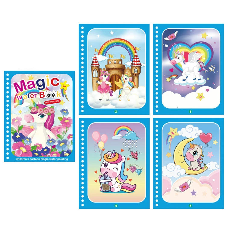 NEW Kids Magic Water Drawing Books Coloring Books Painting Toys for Kids Birthday Christmas New Year Gift for Boys and Girls Beauty Fashion