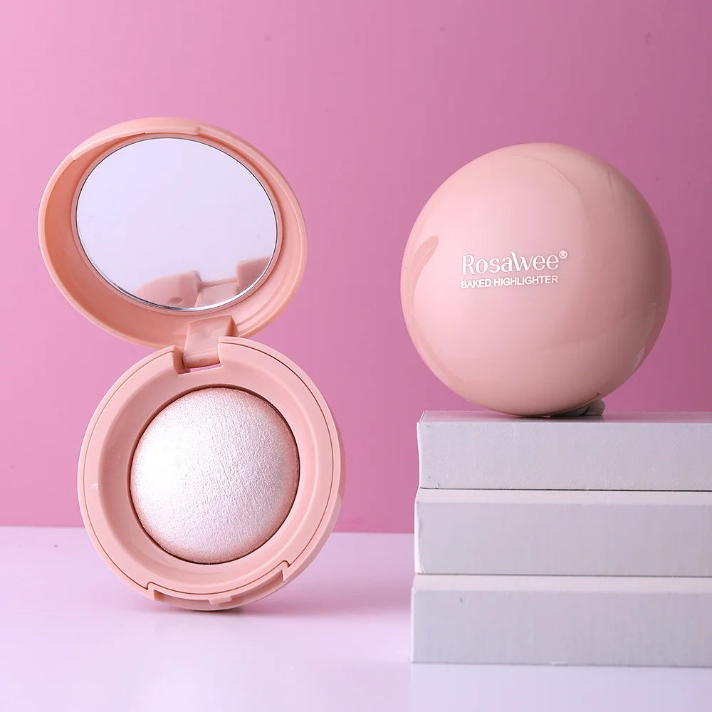 Long-lasting Waterproof Fine Shimmer Highlighter, Natural Glossy Effect, Brighten the Contour and Modify the Face Beauty World Shop