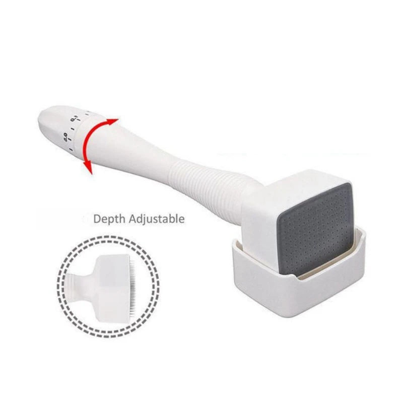 Derma Stamp 140A  Microneedling Face Roller Massager Adjustable Titanium Needle Length Skincare Beard Growth Scalp Hair Beauty World Shop