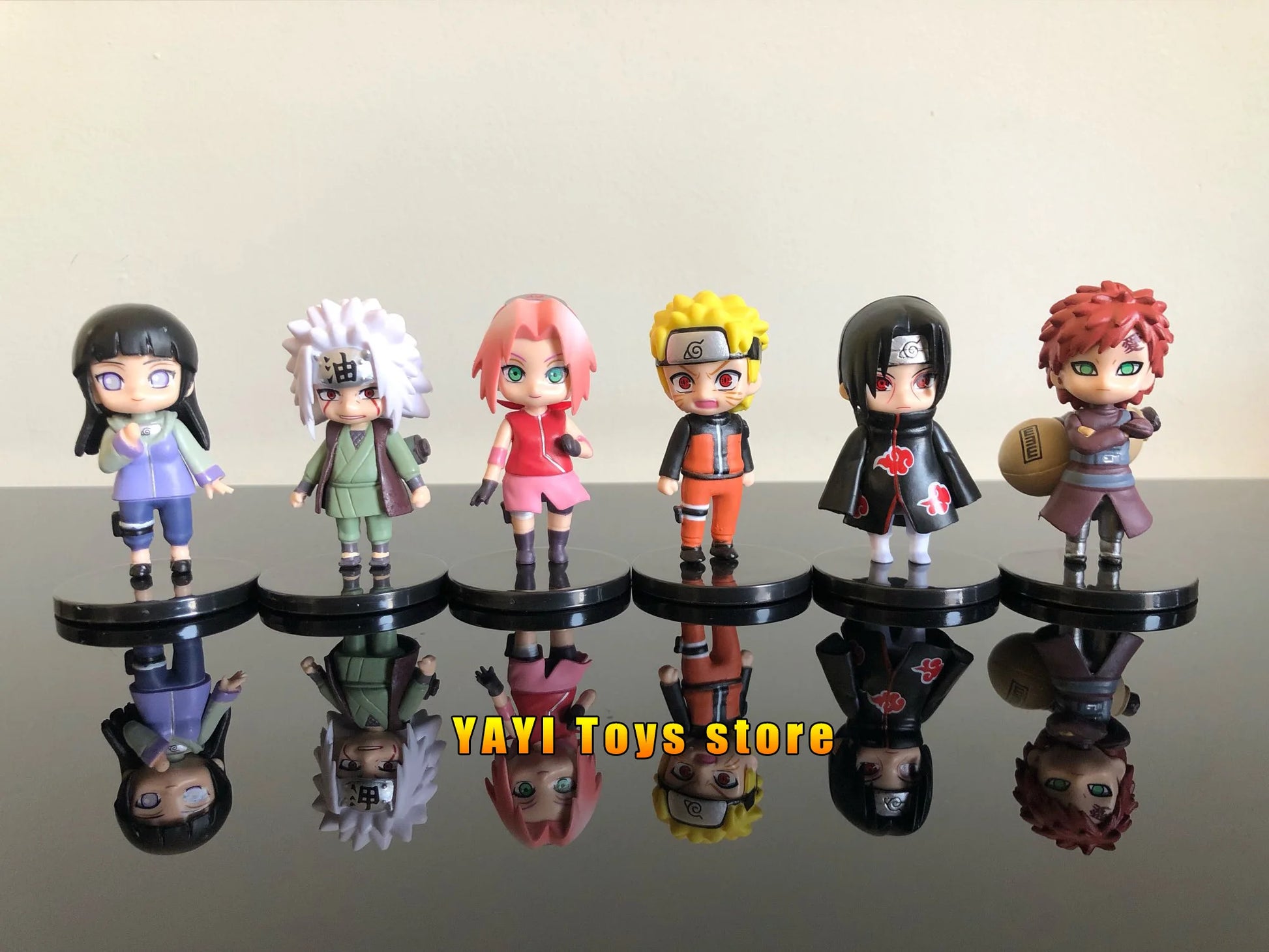 New 12pcs/set Anime Figure Naruto Shippuden Hinata Sasuke Itachi Kakashi Gaara Action Figure Q Version PVC Figures Toys  Gift Beauty World Shop