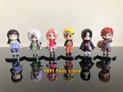 New 12pcs/set Anime Figure Naruto Shippuden Hinata Sasuke Itachi Kakashi Gaara Action Figure Q Version PVC Figures Toys  Gift Beauty World Shop