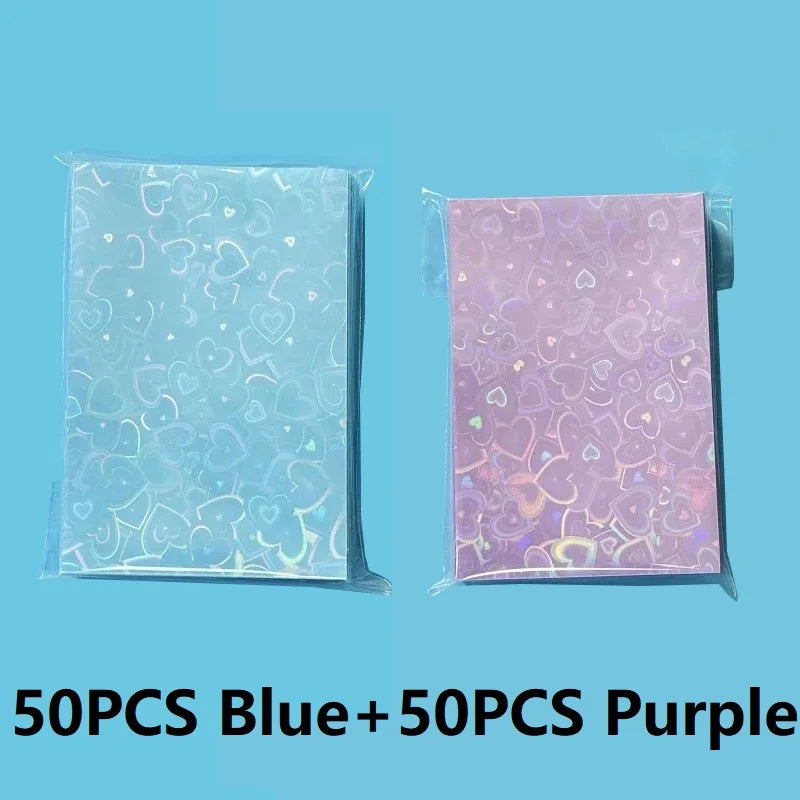 50PCS Heart Sleeves Color Photo Card Sleeve Photocard Holder Kpop Popcorn Sleeves Photo Card Packaging BQ01 Beauty World Shop