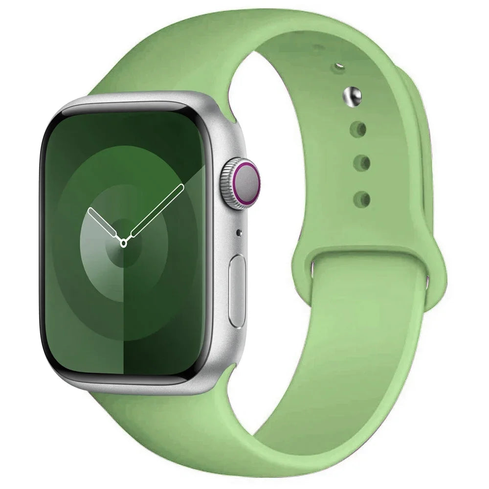 Silicone Band For Apple Watch strap 44mm 45mm 40mm 41mm 42-38mm 45 mm sport bracelet iwatch series 8 7 6 5 4 3 SE 9 Ultra 2 49mm Beauty World Shop