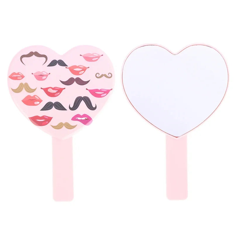 1 Pcs High Definition Handheld Heart-shaped Eyelash Mirror Eyelash Inspection Mirror Makeup Gadgets Vanity Mirror Girl Gifts Beauty World Shop