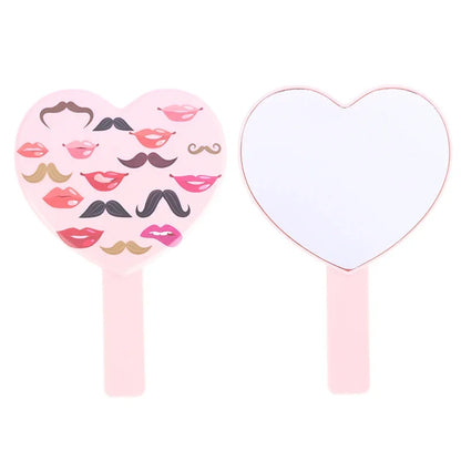 1 Pcs High Definition Handheld Heart-shaped Eyelash Mirror Eyelash Inspection Mirror Makeup Gadgets Vanity Mirror Girl Gifts Beauty World Shop