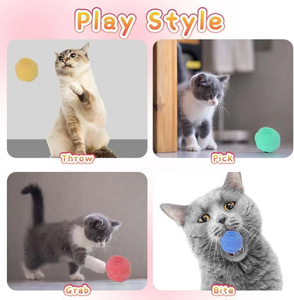 Cat Toys Interactive Launch Training Toy For Pet Kitten Creative Mini Shooting Gun Games Stretch Plush Ball Toys Pet Supplies Beauty World Shop