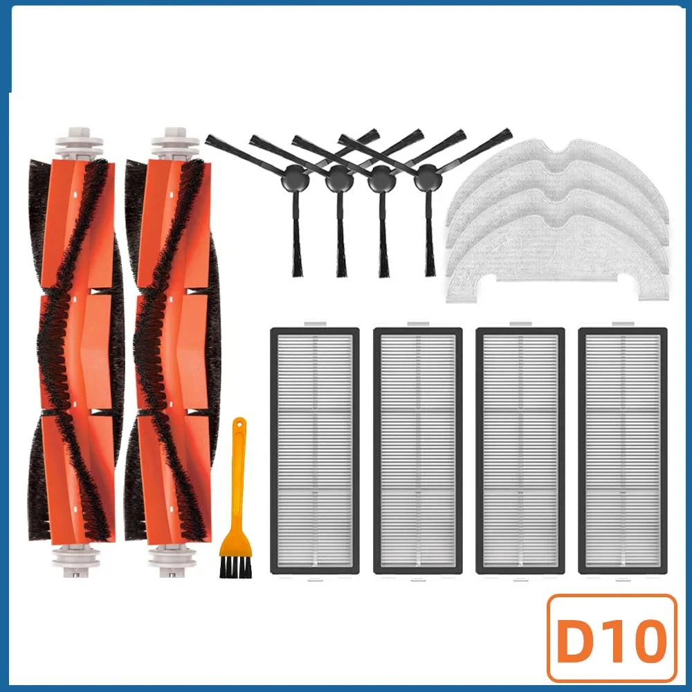 Accessories Dreame Bot D10 Plus RLS3D Robot Vacuum Cleaner Hepa Filter Mop Main Side Brush Dust Bag Replacement Parts