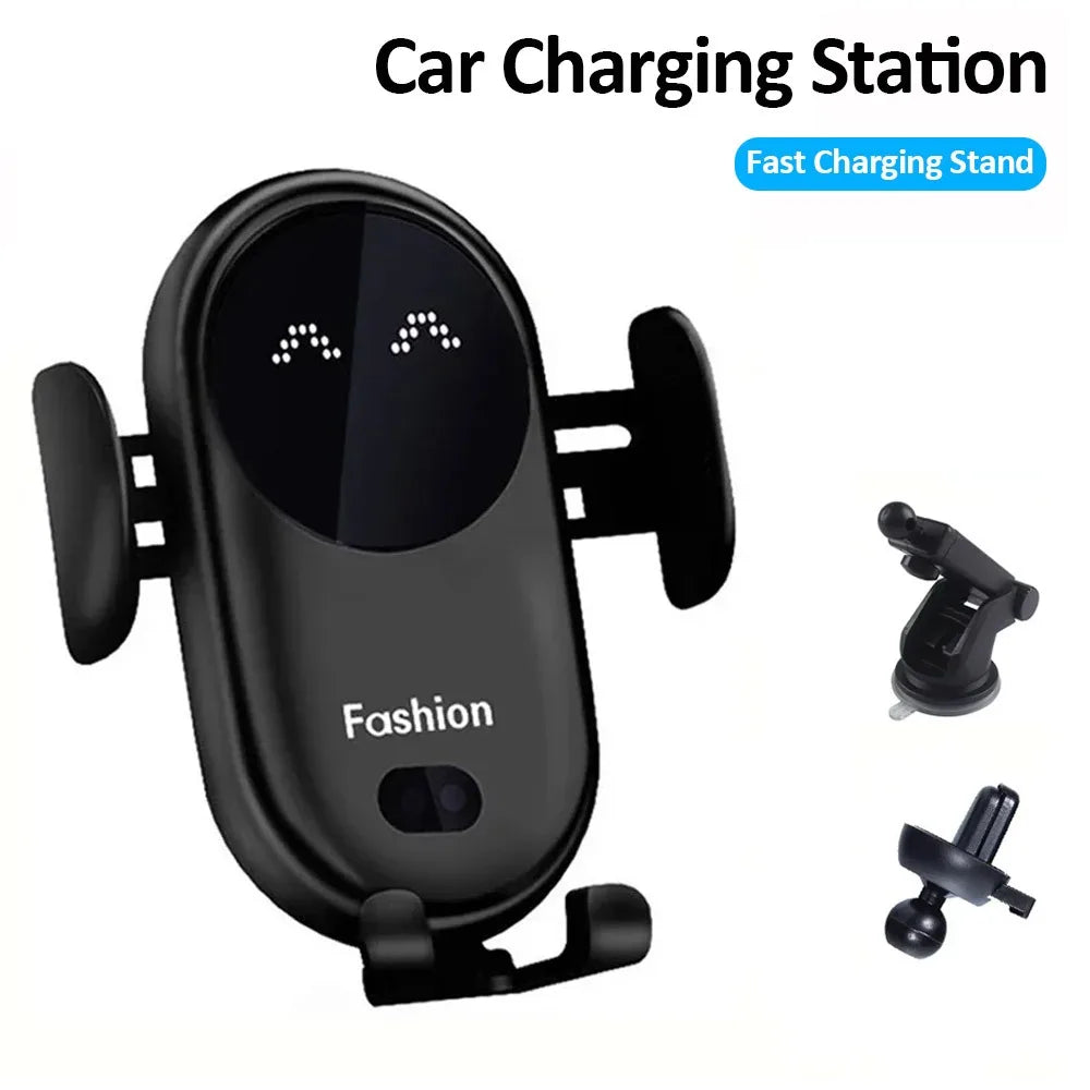 Infrared Induction Car Wireless Charger Stand Car Air Vent Clamp for iPhone 16~12 Pro Max Samsung Galaxy S25/S24 Fast Charging Beauty World Shop