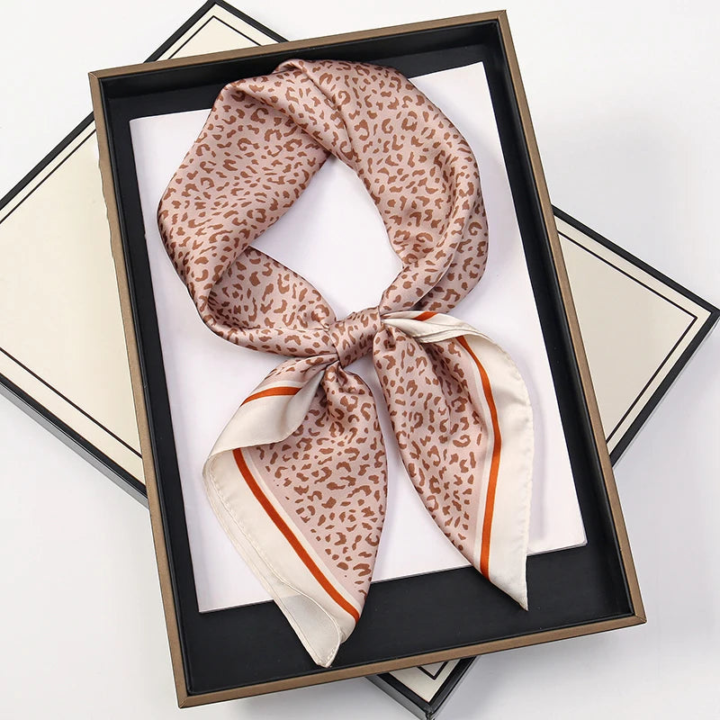 60Colors Luxury Scarf Women 70*70Cm Silk Feel Square Hair Wrapping Foulard Satin Shawl Big Size Head Bandana Hijab Handkerchief Beauty World Shop