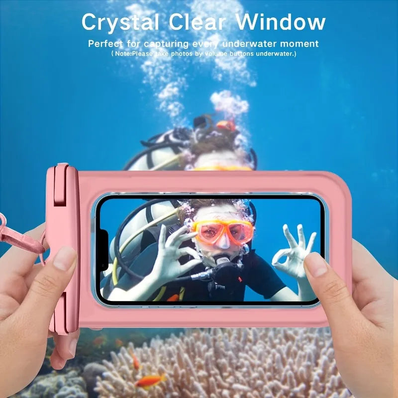 1PC transparent mobile phone waterproof bag large general diving swimming hot spring smartphone waterproof bag Beauty World Shop