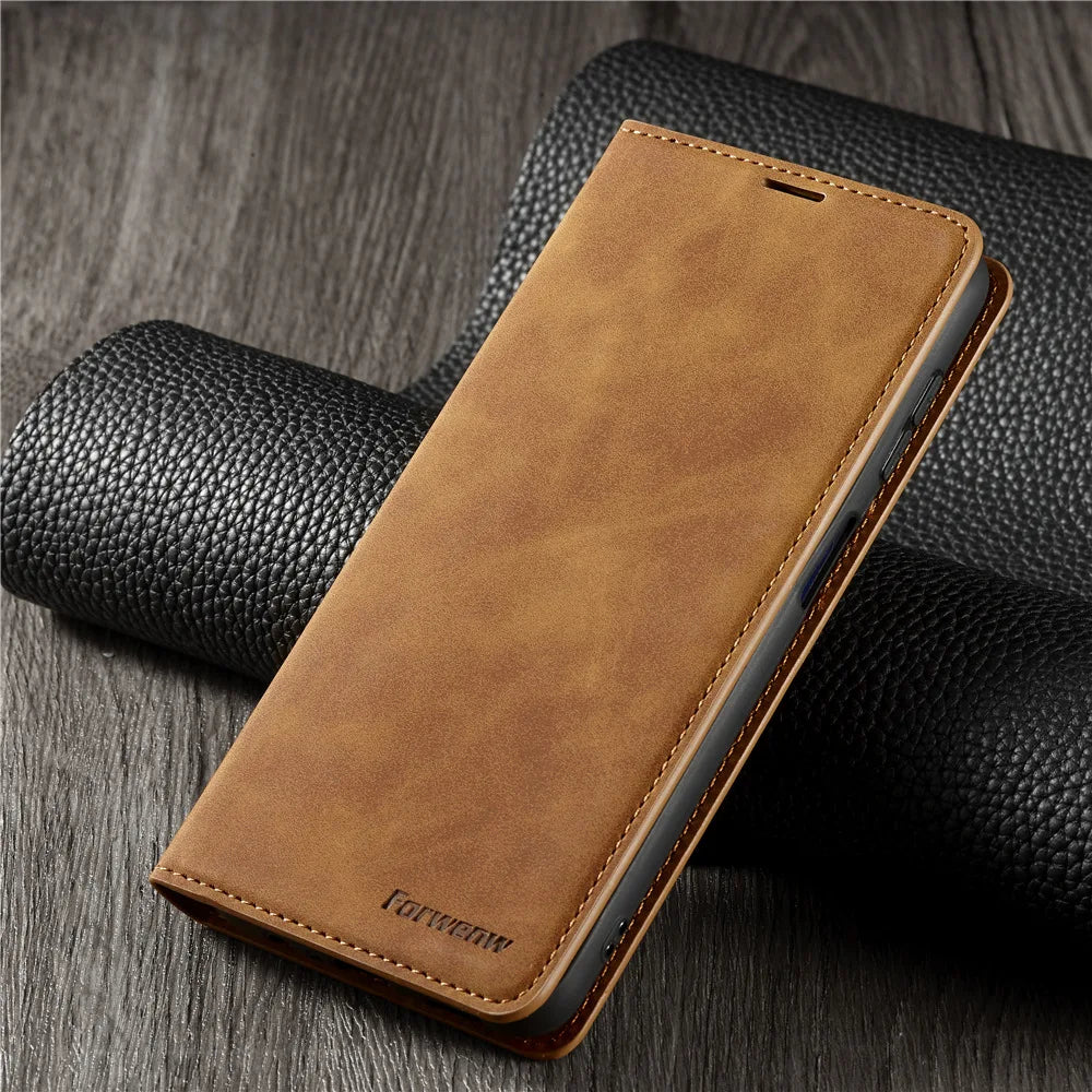 Leather Phone Case For Samsung S26 S25 edge S24 S23 FE S22 Ultra S21 S20 S10 Plus Note 20 10 9 Magntic Flip Card Wallet Cover Beauty World Shop