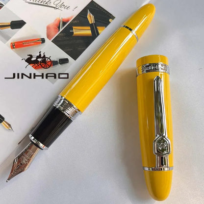 1 PCS JINHAO 159 Classic Design SIlver Trim Calligraphy Iridium Business Pen With Converter Beauty World Shop