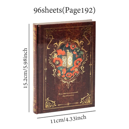 Mr.Paper 192pcs Vintage Style Notebook Set, Gold Foil Writing Pad for Journaling Note Taking, Retro Stationery Paper Sheets Beauty World Shop