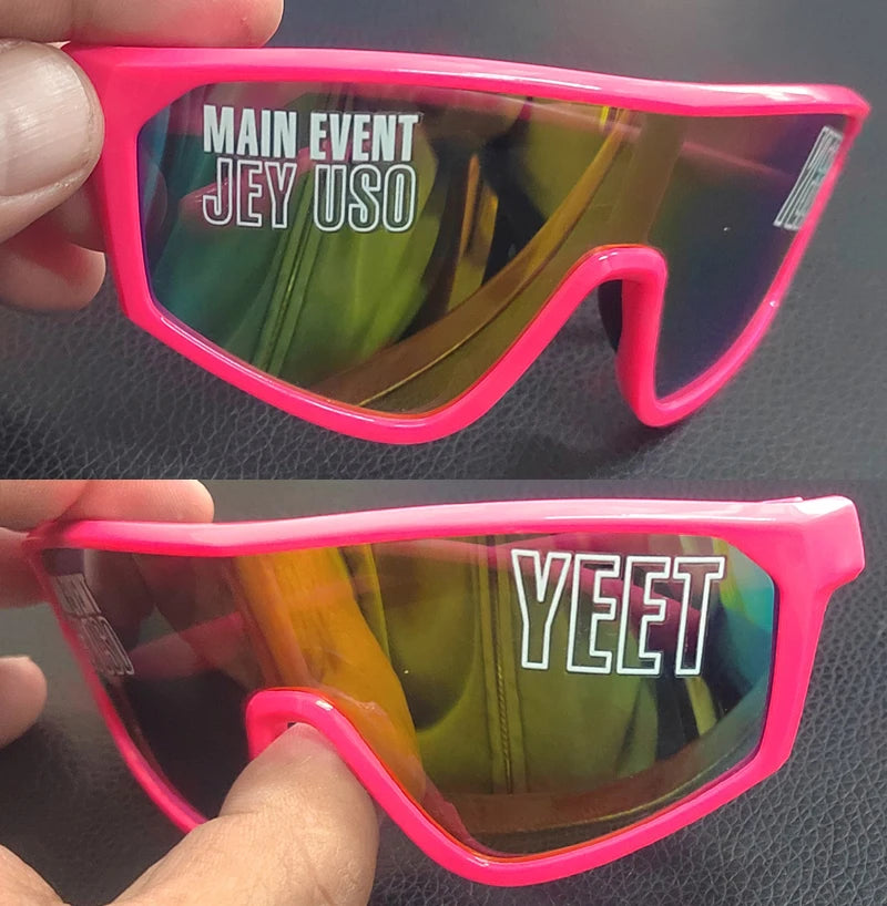 Jey Uso YEET Sunglasses Sports Shades MAIN EVENT Blue Glasses Bloodline USOS RARE Colors Motorcycle Glasses Beauty World Shop