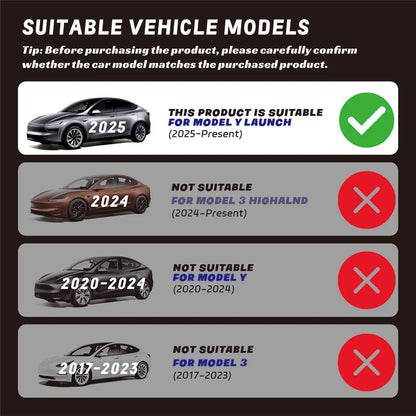 For Tesla Model Y Juniper 2025 Launch Center Console Eyeglasses Storage Box Armrest Box Upper&Lower Silicone Pad Beauty World Shop