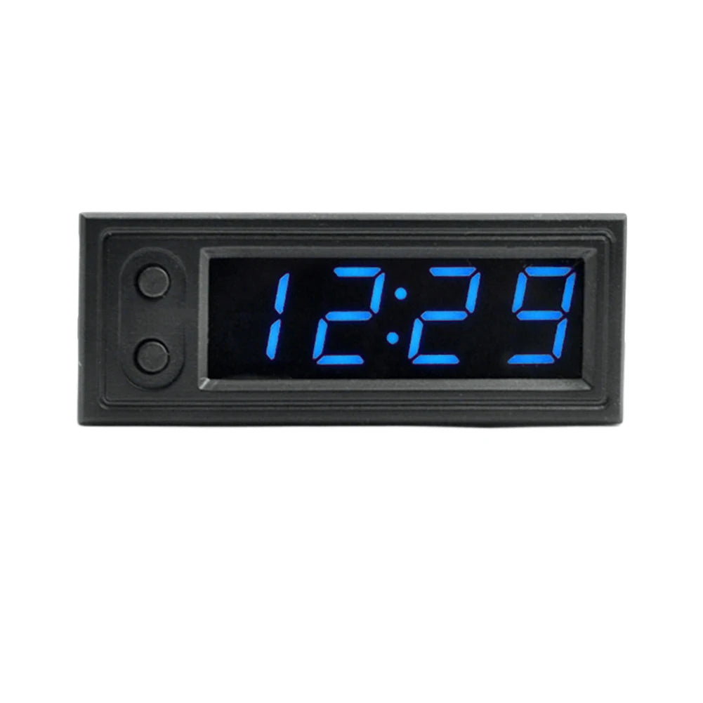 3 in 1 Car Thermometer Voltmeter High Precision Car Temperature Clock Luminous Electric Voltage Meter 12V Automobile Accessories Beauty World Shop