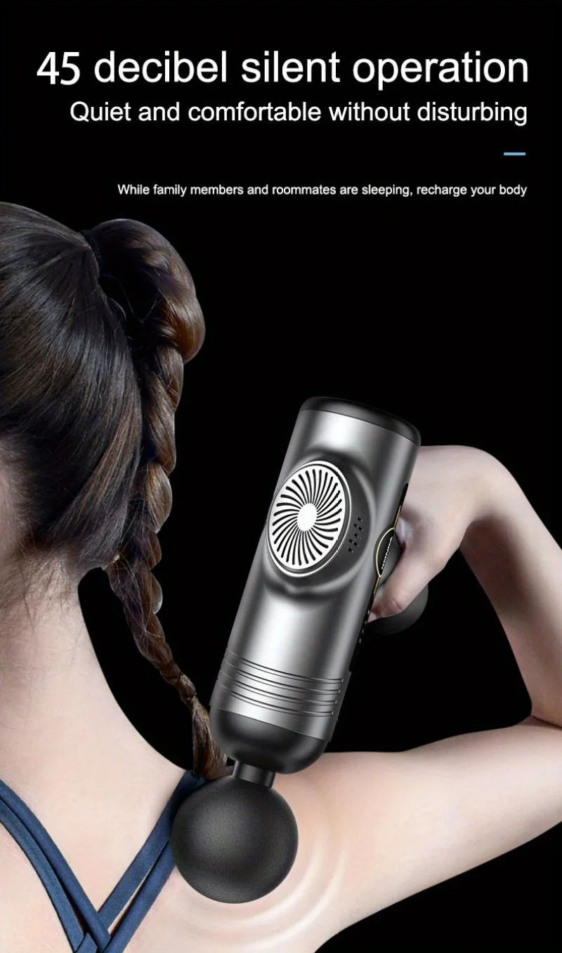 Portable Fascia Gun Vibration Massage Gun For Body Neck Back Deep Muscle Relaxation Fitness Slimming One Head Beauty World Shop