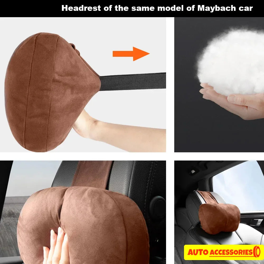 Car Headrest Neck Support Seat / Maybach Design S Class Soft Universal Adjustable Car Pillow Neck Rest Cushion High Quality Beauty World Shop