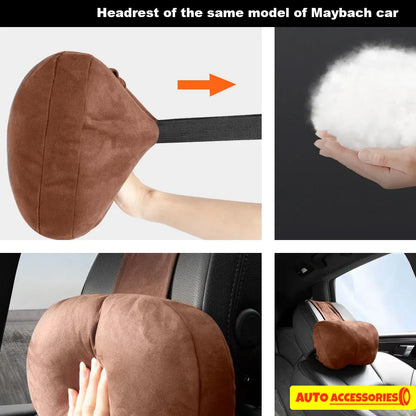 Car Headrest Neck Support Seat / Maybach Design S Class Soft Universal Adjustable Car Pillow Neck Rest Cushion High Quality Beauty World Shop