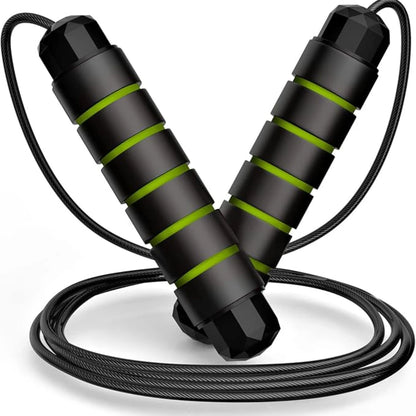 Jump Rope, Tangle-Free Rapid Speed Jumping Rope Cable with Ball Bearings for Women, Men, and Kids, Adjustable Steel Jump Rope Beauty World Shop