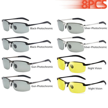 Men Photochromic Polarized Sunglasses Driving Fishing Chameleon Glasses Change Color Sun Glasses Day Night Vision UV400 Eyewear Beauty World Shop