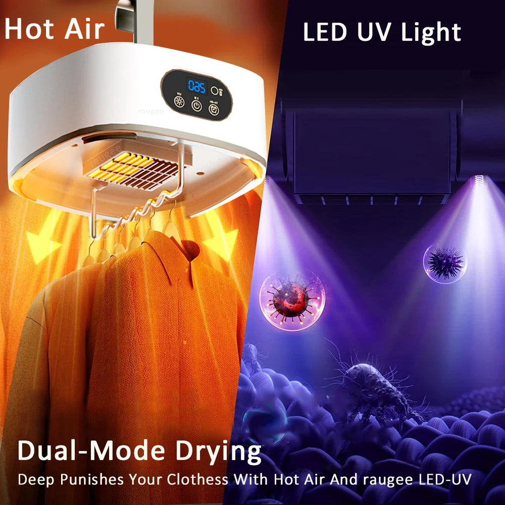 Portable Clothes Dryer Folded Electric Clothing Dryer Multifunctional Intelligent Timed Warm Laundry Dryer with Remote Control Beauty World Shop