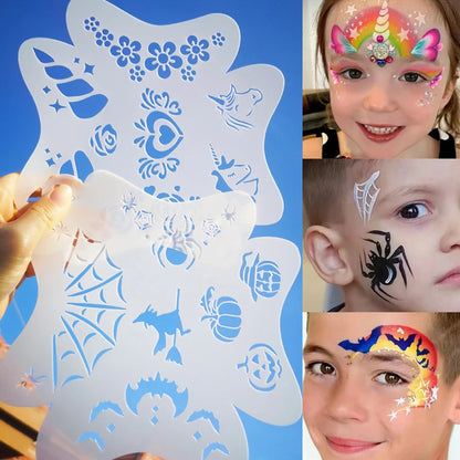 Stencils For Body Painting Face Art Stamps Temporary Tattoos Reusable Stencils Plastics Beauty World Shop