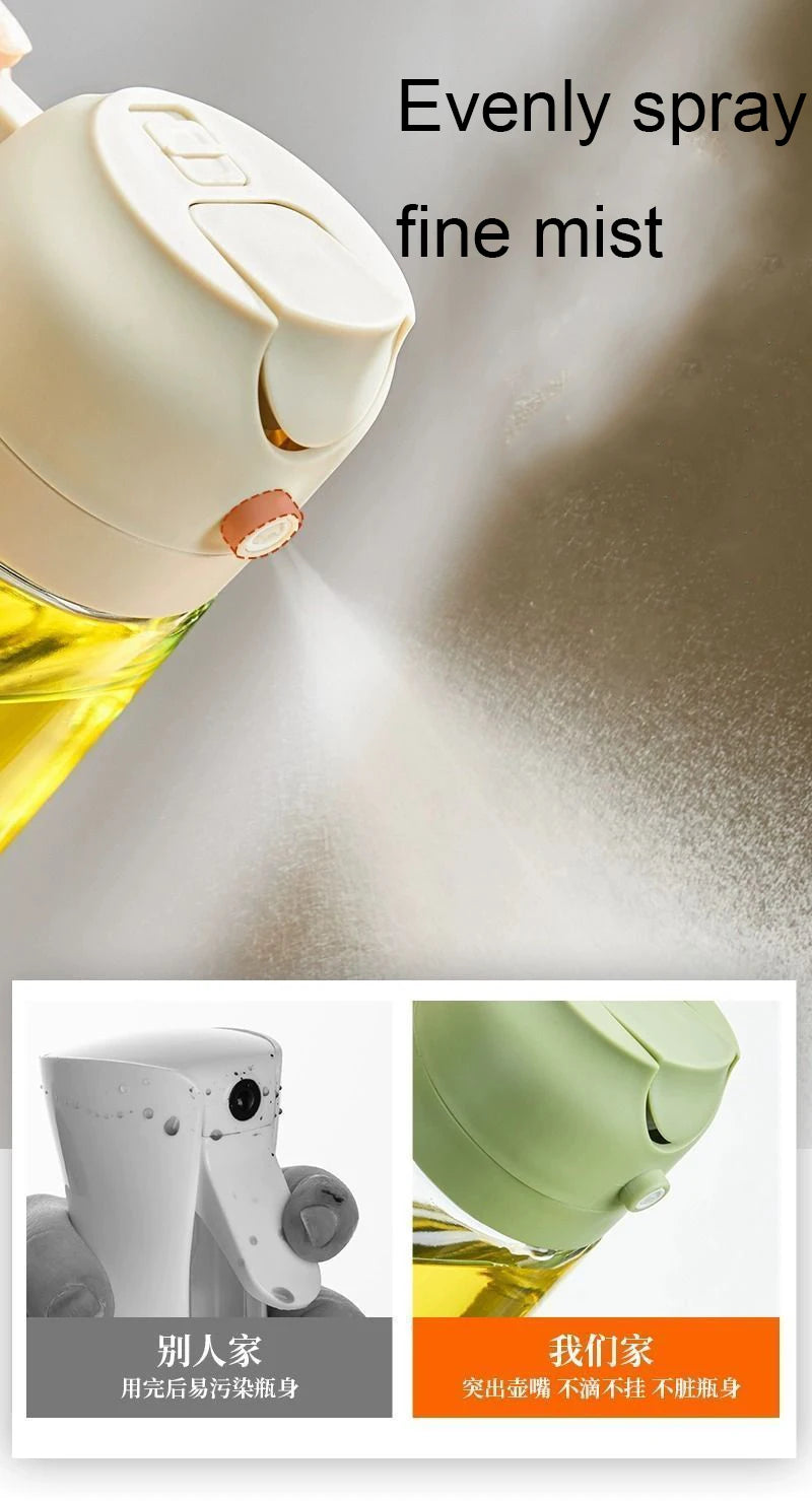2in1 Kitchen Spray Oil Dispenser Oil Sprayer Polisher Or Only Brush Spray for Air Fryer Salad Grilling Roasting Cooking Kitchen Beauty World Shop