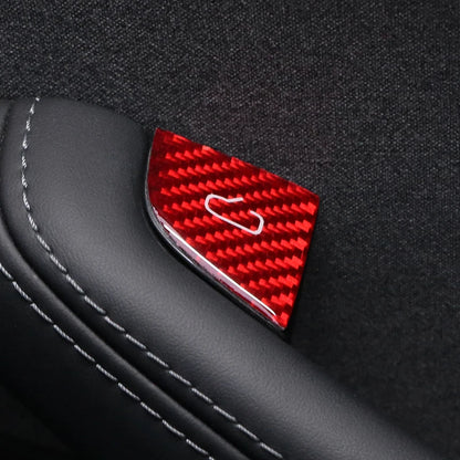 For Tesla Model Y 2019-2025 Juniper Model 3 Highland 2024 Carbon Fiber Car Interior Door Switch Button Trim Stickers Accessories Beauty World Shop